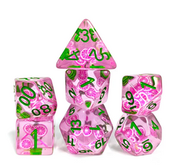 Dragon Fruit Themed Dice | 7-Dice Resin Dice Set Dnd Role Playing Set (Online Only)