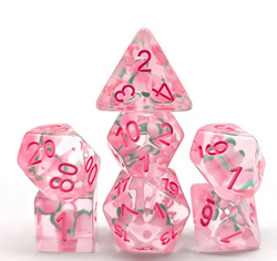 Peach Themed Dice | 7-Dice Resin Dice Set DnD Role Playing Set (Online Only)