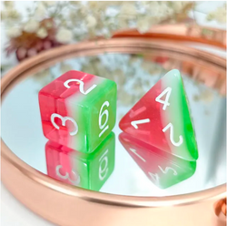 Watermelon  | 7-Dice Resin Dice Set DND Dice Layered Dice (Online Only)