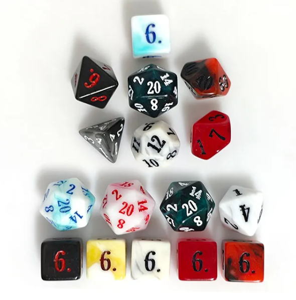 Random Blend | 7-Dice Acrylic Dice Set DND Dice Mystery (Online Only)