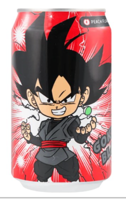 Ocean Bomb Peach Flavor Sparkling Water Dragon Ball Super Goku Black (1 Can) (ONLINE ORDER ONLY)
