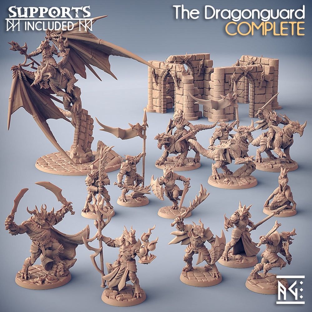 3D Printed Artisan Guild Dragonling Knight The Dragonguard 28mm 32mm (Online Only)