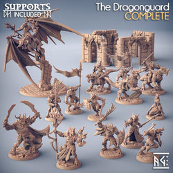 3D Printed Artisan Guild Dragonling Knight The Dragonguard 28mm 32mm (Online Only)