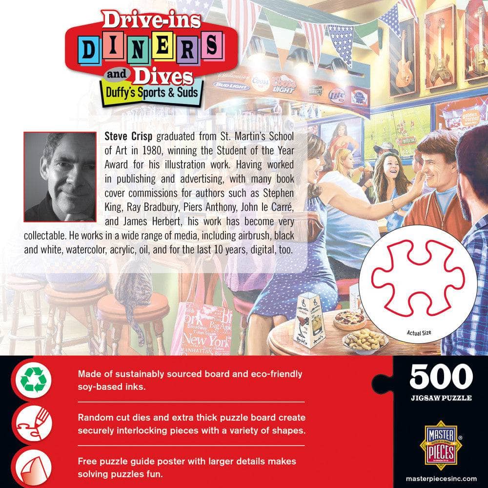 Drive-Ins, Diners & Dives - Duffy's Sports & Suds 500 Piece Jigsaw Puzzle