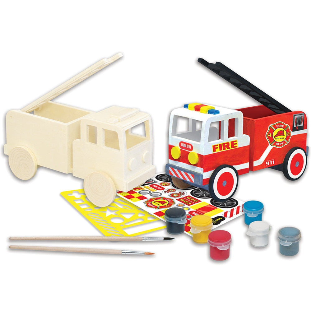 Firetruck Wood Craft & Paint Kit (ONLINE ORDER ONLY)