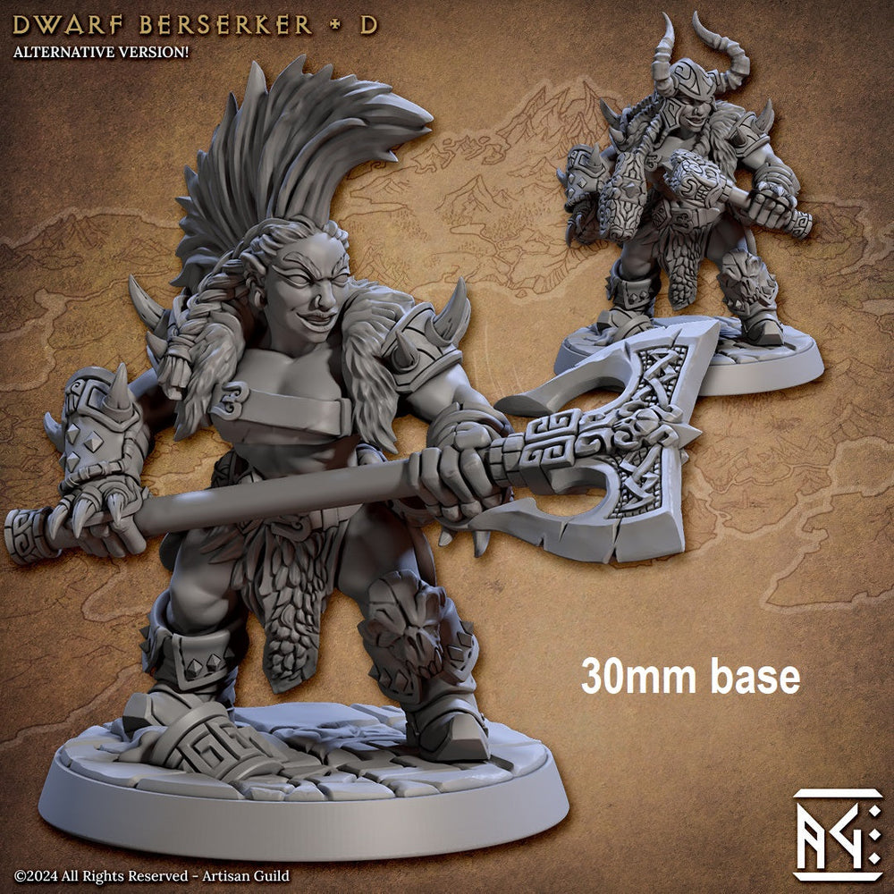 Dwarf Berserker (Base Sculpt D) (Online Order Only)