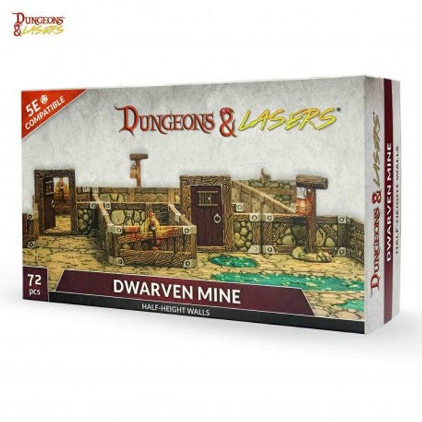 Dungeons & Lasers: Dwarven Mine Half-Height Walls (ONLINE ORDER ONLY)