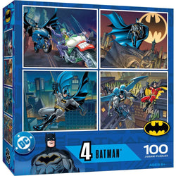 Batman 4-Pack 100 Piece Jigsaw Puzzles (ONLINE ORDER ONLY)
