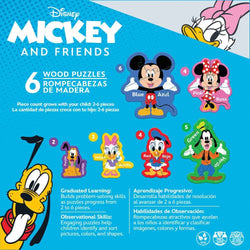 Disney - Mickey & Friends 6-Pack Wood Shaped Puzzles