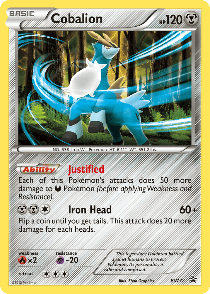 Cobalion (BW72) [Black & White: Black Star Promos] (Online Only)