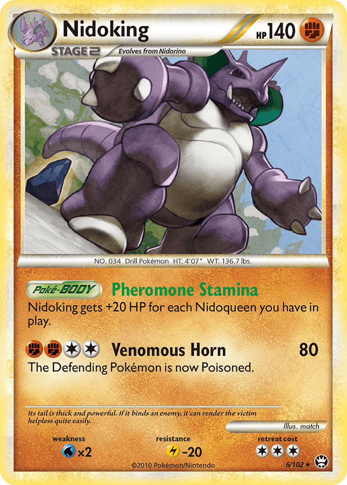 Nidoking (6/102) [HeartGold & SoulSilver: Triumphant] (Online Only)