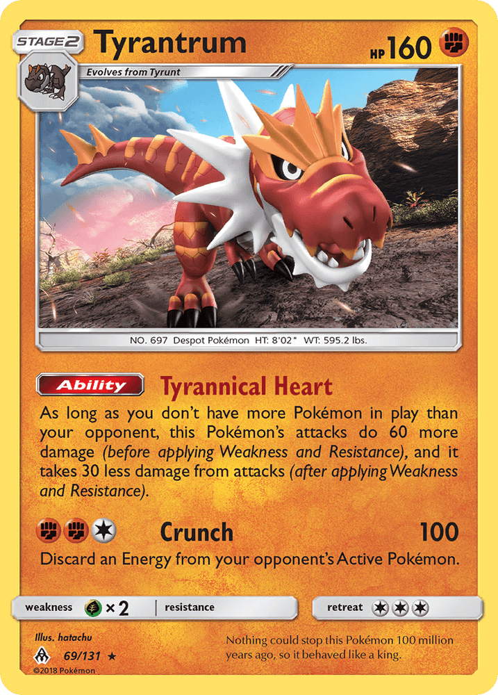 Tyrantrum (69/131) [Sun & Moon: Forbidden Light] (Online Only)