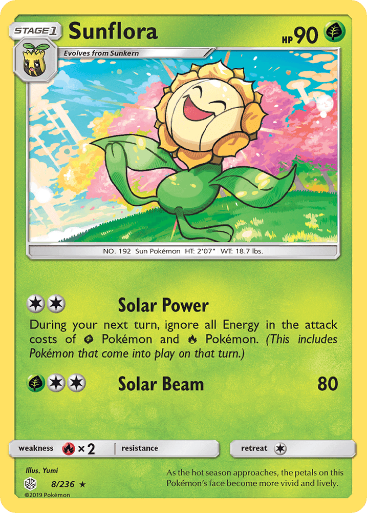 Sunflora (8/236) [Sun & Moon: Cosmic Eclipse] (Online Only)