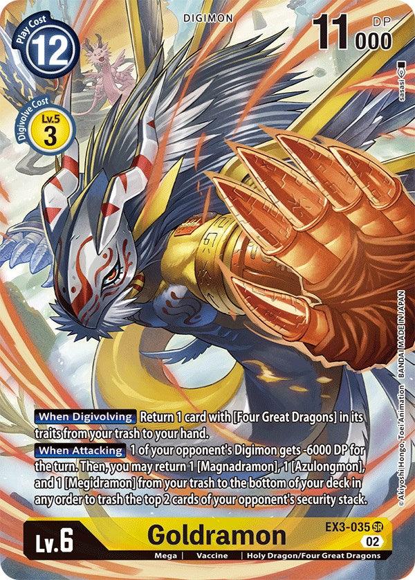 Goldramon [EX3-035] (Alternate Art) [Draconic Roar] (ONLINE ORDER ONLY)