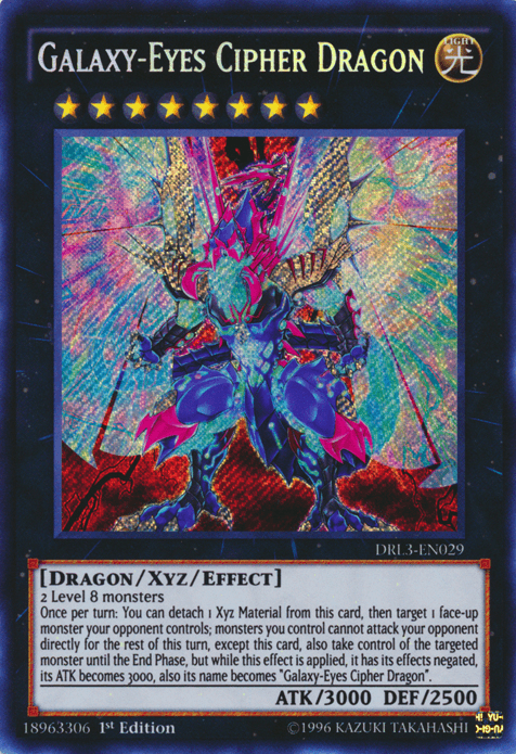 Galaxy-Eyes Cipher Dragon [DRL3-EN029] Secret Rare (ONLINE ORDER ONLY)