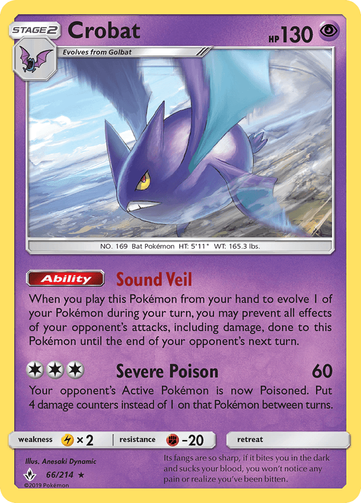 Crobat (66/214) [Sun & Moon: Unbroken Bonds] (Online Only)
