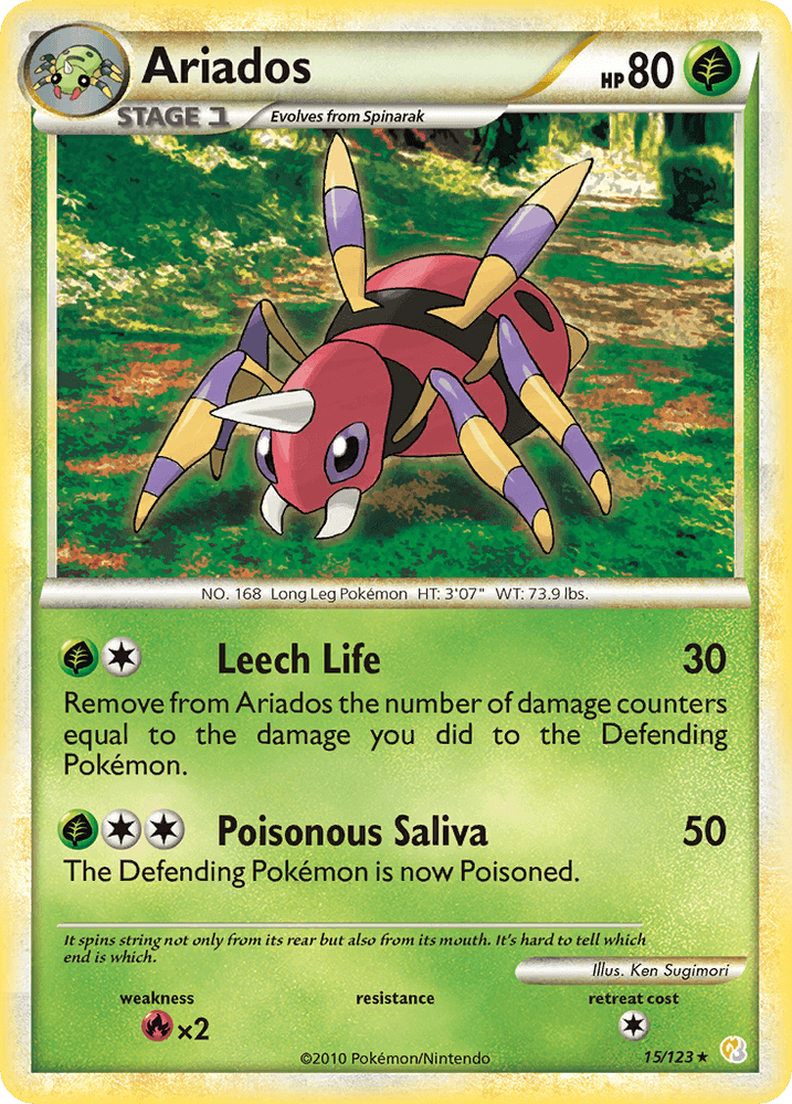 Ariados (15/123) [HeartGold & SoulSilver: Base Set] (Online Only)