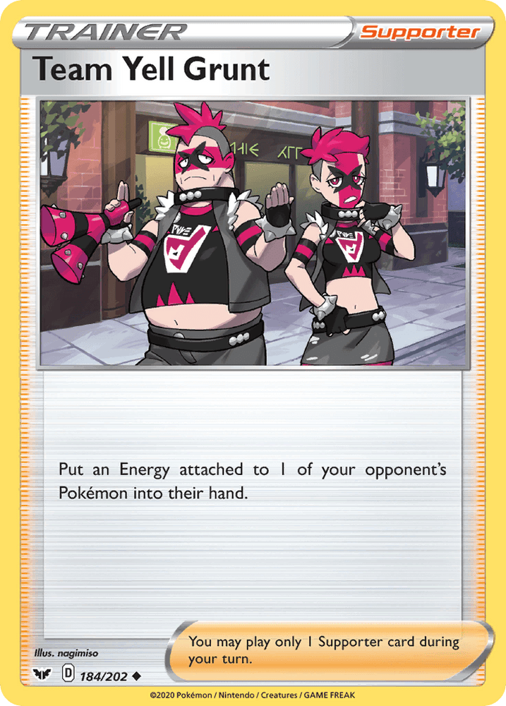 Team Yell Grunt (184/202) [Sword & Shield: Base Set] (Online Only)