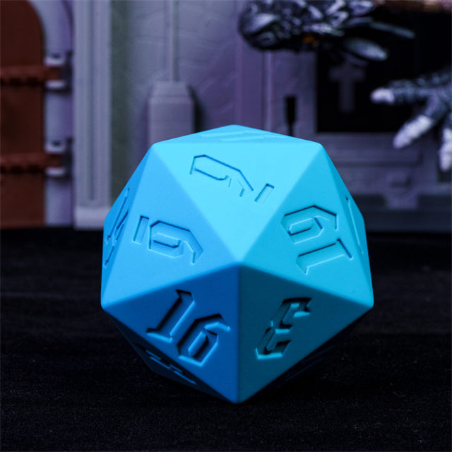 Large Blue Silicone d20 Dice 55mm | RPG Dice Novelty Piece (Online Only)