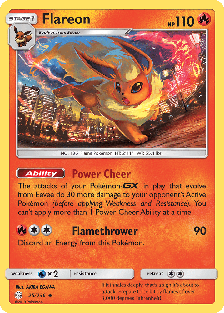 Flareon (25/236) [Sun & Moon: Cosmic Eclipse] (Online Only)