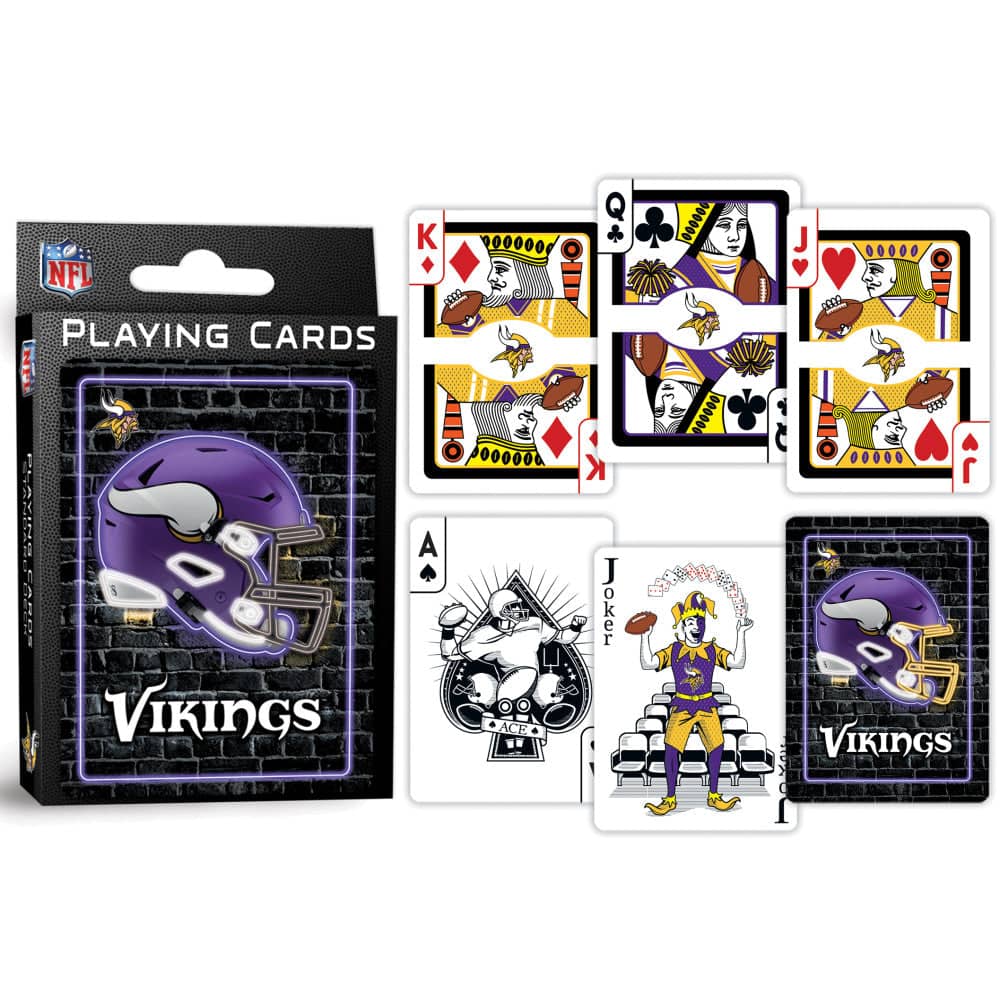 Minnesota Vikings Neon Playing Cards - 54 Card Deck