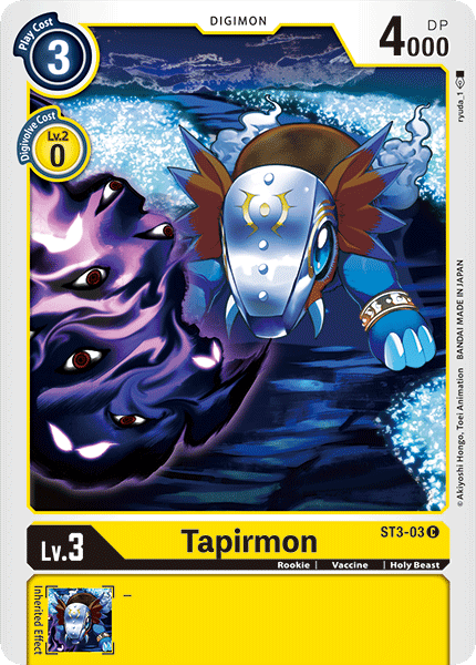 Tapirmon [ST3-03] [Starter Deck: Heaven's Yellow] (ONLINE ORDER ONLY)