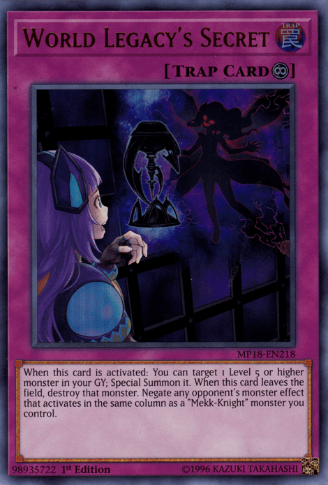 World Legacy's Secret [MP18-EN218] Ultra Rare (ONLINE ORDER ONLY)