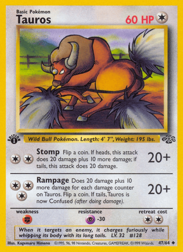 Tauros (47/64) [Jungle 1st Edition] (Online Only)