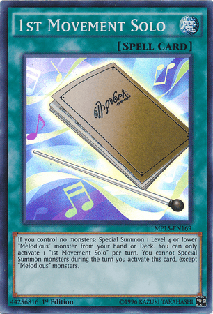 1st Movement Solo [MP15-EN169] Super Rare (ONLINE ORDER ONLY)