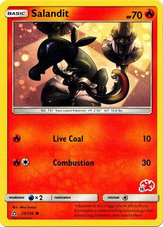 Salandit (25/156) (Charizard Stamp #13) [Battle Academy 2020] (Online Only)