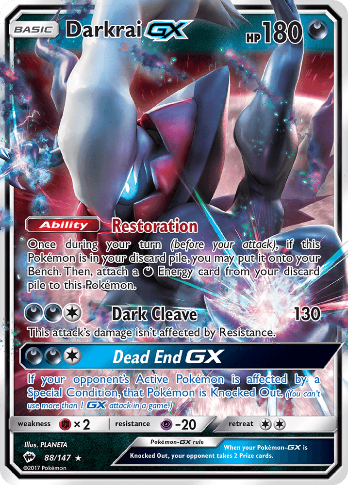 Darkrai GX (88/147) [Sun & Moon: Burning Shadows] (Online Only)