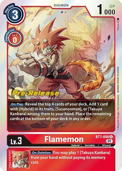 Flamemon [BT7-008] [Next Adventure Pre-Release Cards] (ONLINE ORDER ONLY)