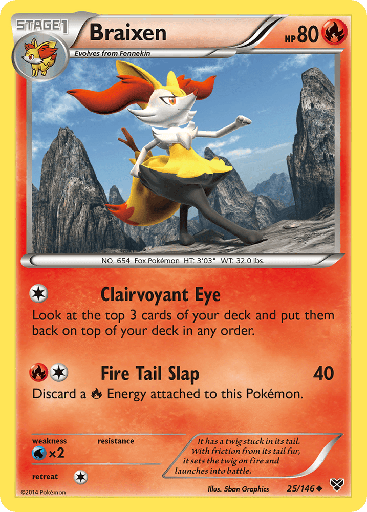 Braixen (25/146) [XY: Base Set] (Online Only)