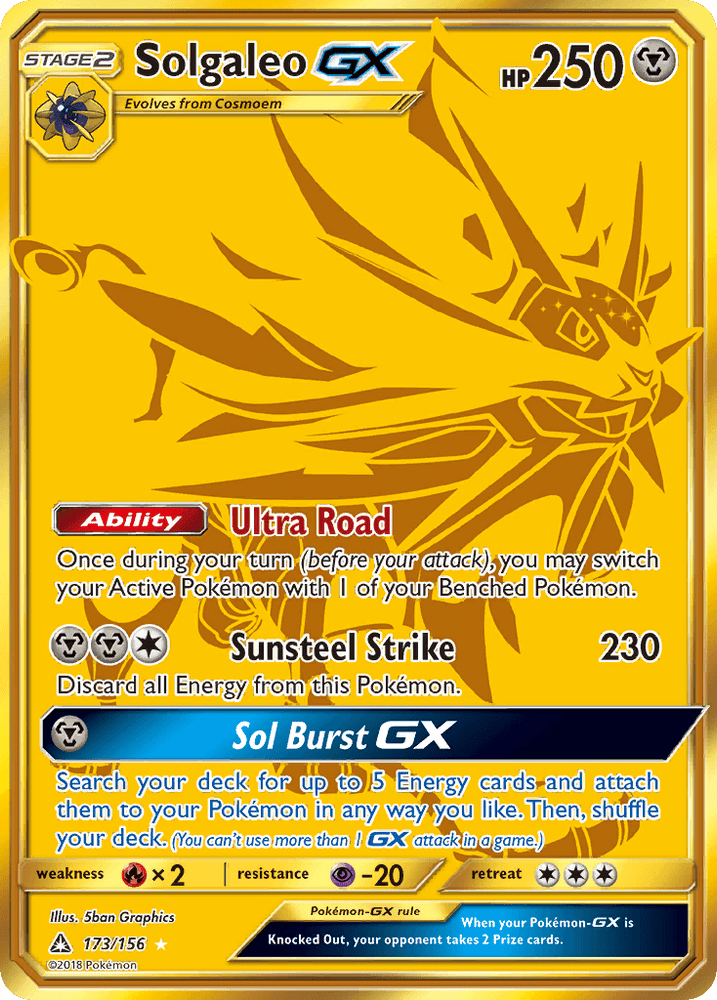 Solgaleo GX (173/156) [Sun & Moon: Ultra Prism] (Online Only)