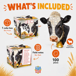 Cow 100 Piece Shaped Jigsaw Puzzle