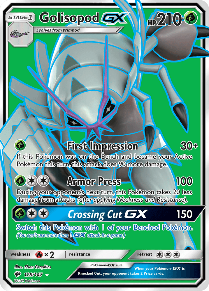 Golisopod GX (129/147) [Sun & Moon: Burning Shadows] (Online Only)