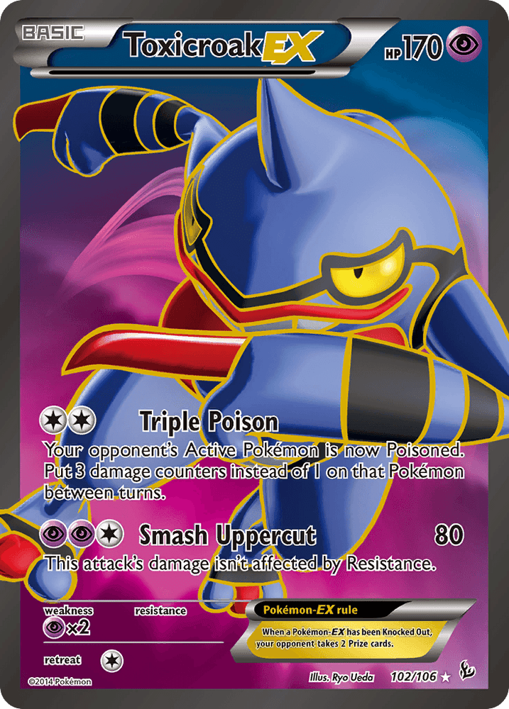 Toxicroak EX (102/106) [XY: Flashfire] (Online Only)