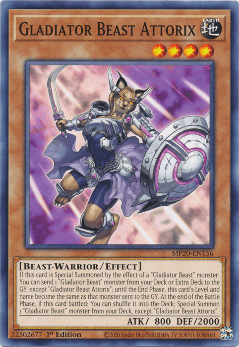 Gladiator Beast Attorix [MP20-EN156] Common (ONLINE ORDER ONLY)