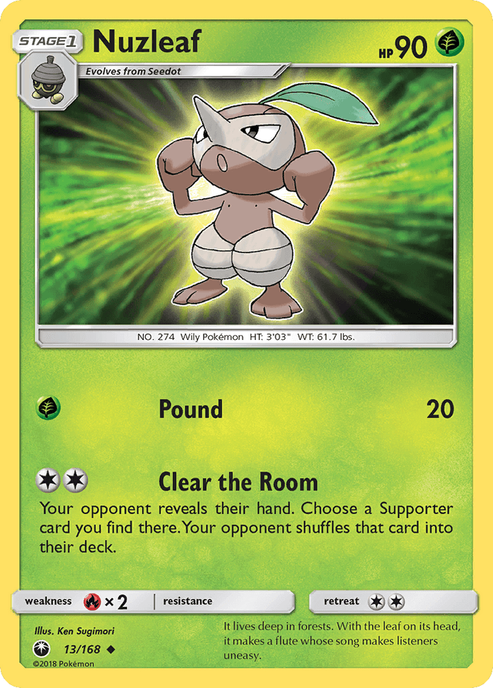 Nuzleaf (13/168) [Sun & Moon: Celestial Storm] (Online Only)