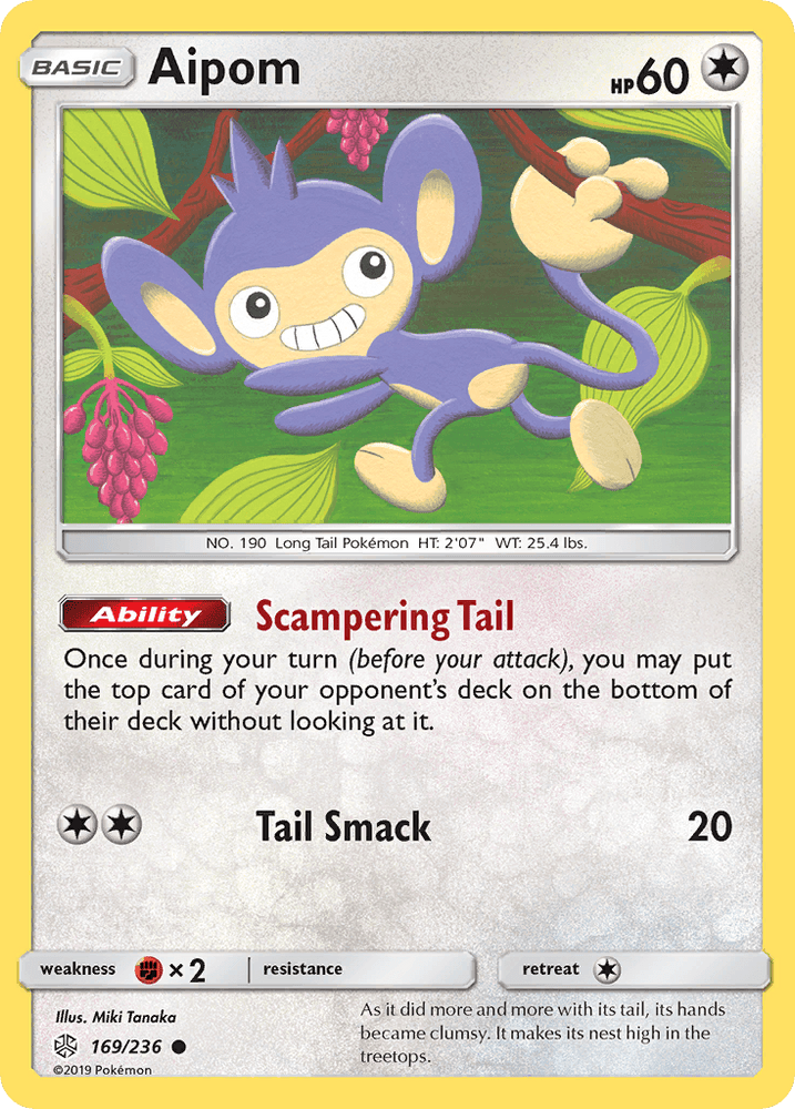Aipom (169/236) [Sun & Moon: Cosmic Eclipse] (Online Only)
