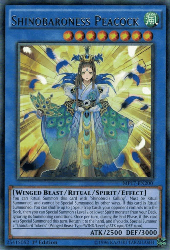 Shinobaroness Peacock [MP17-EN200] Rare (ONLINE ORDER ONLY)