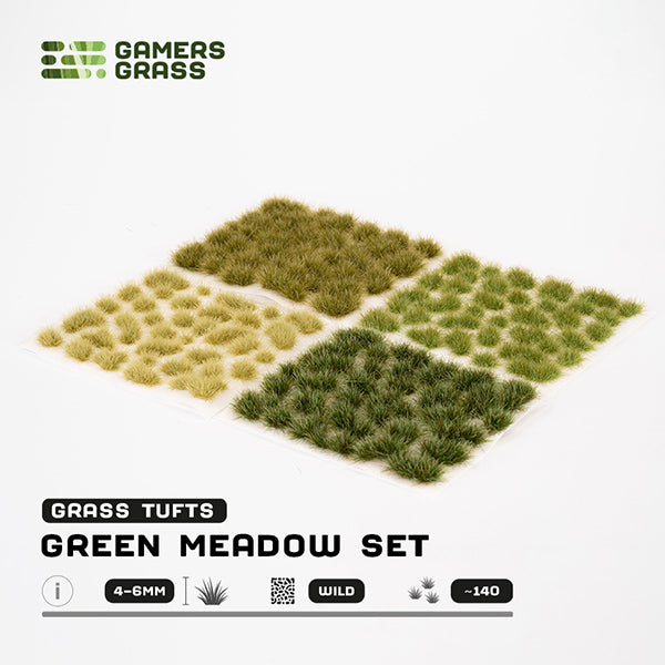 Gamers Grass Tufts: Green Meadow Set- Wild (ONLINE ORDER ONLY)