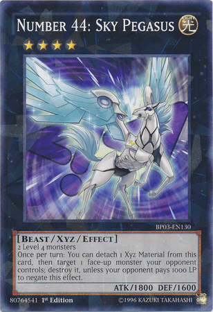 Number 44: Sky Pegasus [BP03-EN130] Shatterfoil Rare (ONLINE ORDER ONLY)