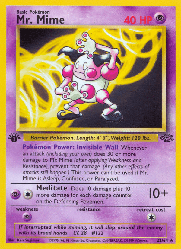 Mr. Mime (22/64) [Jungle 1st Edition] (Online Only)