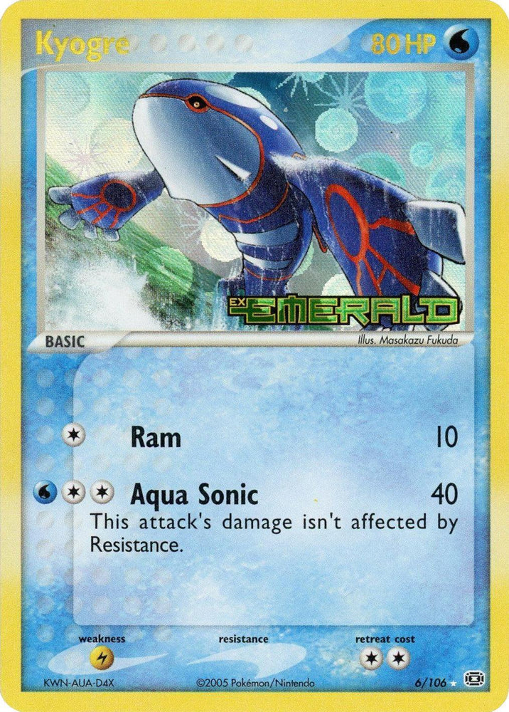 Kyogre (6/106) (Stamped) [EX: Emerald] (Online Only)