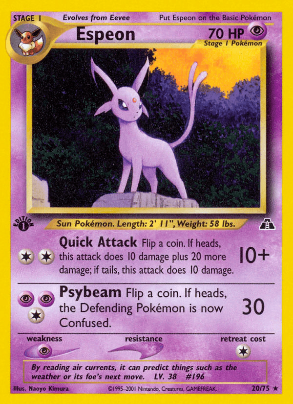 Espeon (20/75) [Neo Discovery 1st Edition] (Online Only)