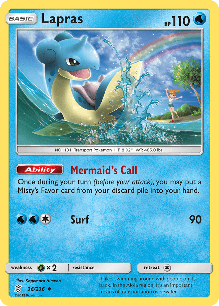 Lapras (36/236) [Sun & Moon: Unified Minds] (Online Only)