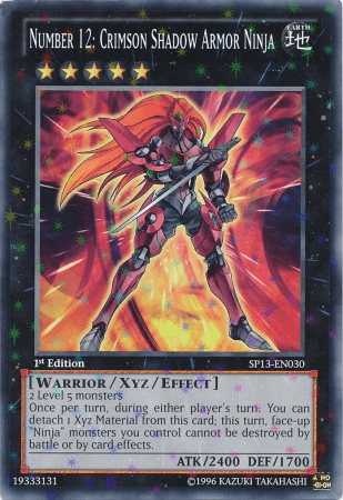 Number 12: Crimson Shadow Armor Ninja [SP13-EN030] Starfoil Rare (ONLINE ORDER ONLY)