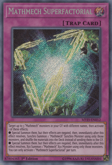 Mathmech Superfactorial [MYFI-EN012] Secret Rare (ONLINE ORDER ONLY)