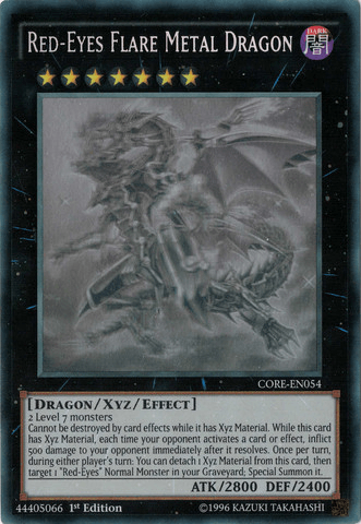 Red-Eyes Flare Metal Dragon [CORE-EN054] Ghost Rare (ONLINE ORDER ONLY)